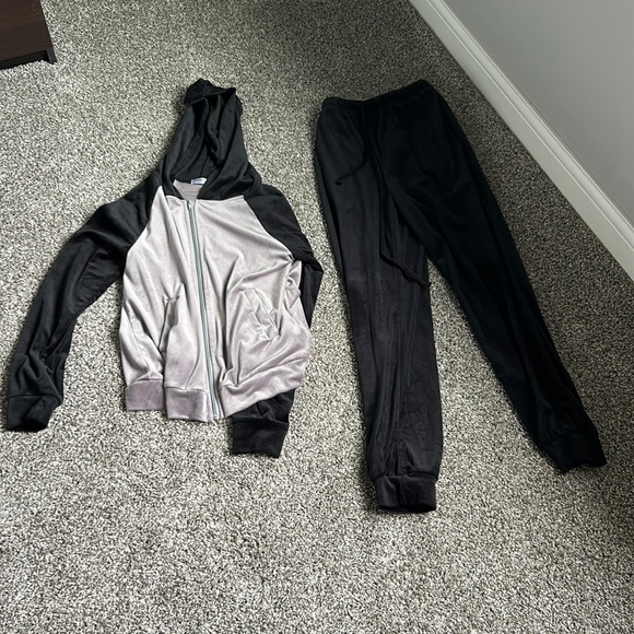 Hotouch velour tracksuit size small black and tan - Picture 1 of 6
